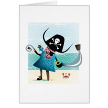 Blue beard pirate card