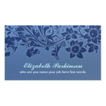 blue beautiful elegant business card