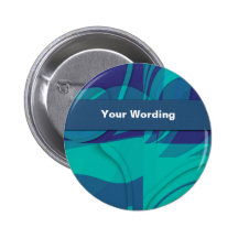 Blue Beauty business cards - customizable Pinback Buttons