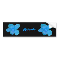Blue Begonia Customizable Bumper Sticker