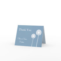 Blue Best Wishes! Wedding Thank You Card