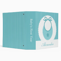Blue Bib Baby Binder