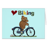 Blue Bicycle I Love Biking Tshirts and Gifts Card