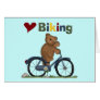 Blue Bicycle I Love Biking Tshirts and Gifts Card