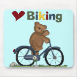 Blue Bicycle I Love Biking Tshirts and Gifts mousepads