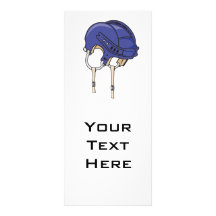 blue bike helmet custom rack card