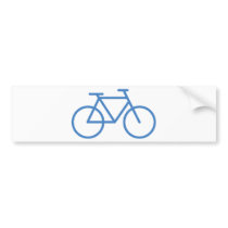 blue bike icon bicycle cylce bumper sticker