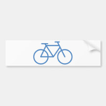 blue bike icon bicycle cylce bumper sticker