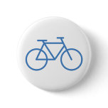 blue bike icon bicycle cylce pinback button