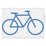 blue bike icon bicycle cylce greeting card