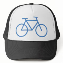 blue bike icon bicycle cylce hat