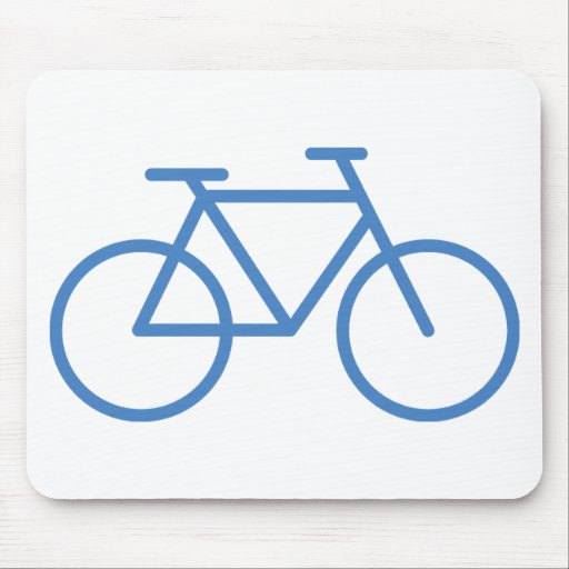 blue bike icon bicycle cylce mouse pad