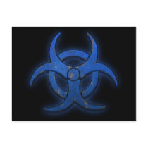 Blue Biohazard Postcard