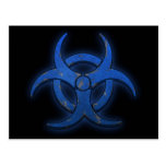 Blue Biohazard Postcard