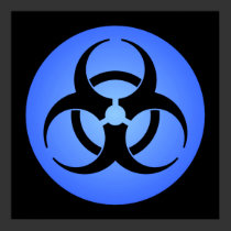Blue Biohazard Poster posters