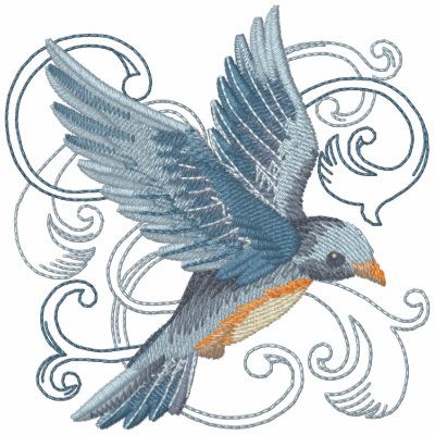 Blue Bird flight Hoody by Embroidery4U