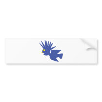 blue bird icon bumper stickers
