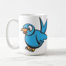 Blue Bird Illustration Mugs