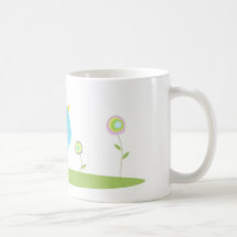 Blue bird mug