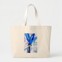 Blue Bird of Paradise Canvas Bag