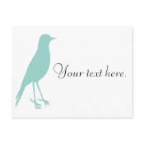 blue bird postcard