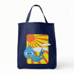 Blue bird with sunshine bags