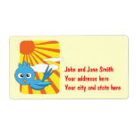 Blue bird with sunshine.. personalized shipping labels