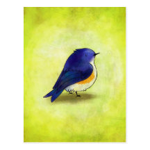 Blue Birdie Postcard