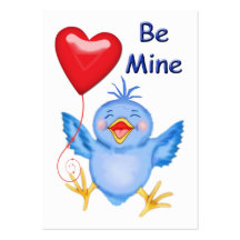 Blue Birdie Valentine Cards to Hand Out for Kids Business Card Templates
