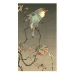 Blue Birds at Night by Seitei Watanabe 1851- 1918 Business Card Template
