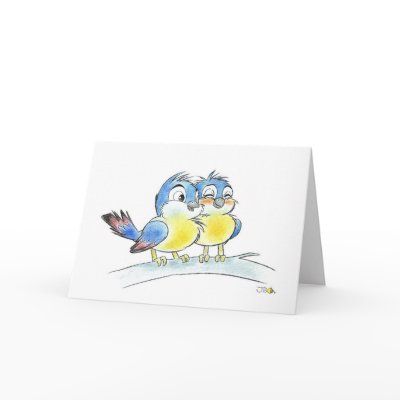 Blue birds card by jsoh