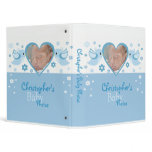 Blue Birds & Flowers Photo Baby Boy Album Binders