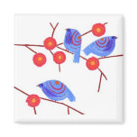 Blue birds refrigerator magnet