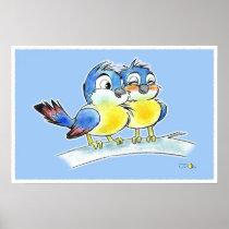 Blue Birds Posters