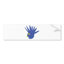 blue birdy icon bumper stickers