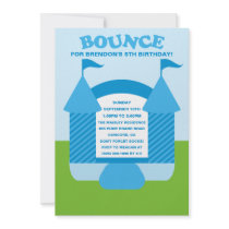 Blue Birthday Bounce Bouncy House Birthday Party