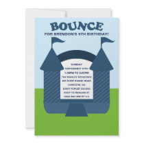 Blue Birthday Bounce Bouncy House Birthday Party