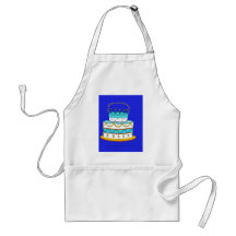 Blue Birthday Cake Aprons