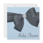Blue Black Bow Elegant Baby Shower