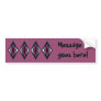 Blue Black Cherry Diamonds Bumper Sticker