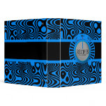 Blue Black Pattern Oven Knob Recipes Binder