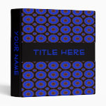 blue black pattern vinyl binder