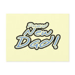 Blue/Black Text Proud New Dad Tshirts and Gifts Postcards