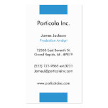 Blue Block Plain Business Cards business cards