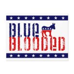 blue blooded democrat. postcard
