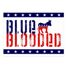 blue blooded democrat. postcard