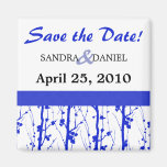 Blue Blossoms Save the Date Refrigerator Magnets