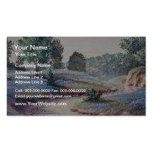 Blue Blue flowers in field flowers Business Cards