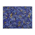 Blue Blue flowers on black flowers Postcards