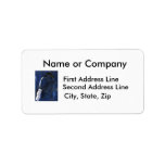 Blue Blues Guitar player painting acrylic Custom Address Label